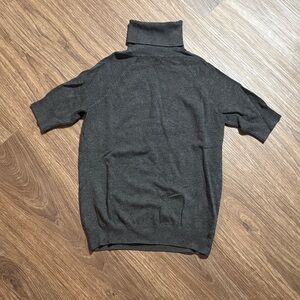 PREMISE Women’s Charcoal Gray Turtleneck Sweater short sleeve XS